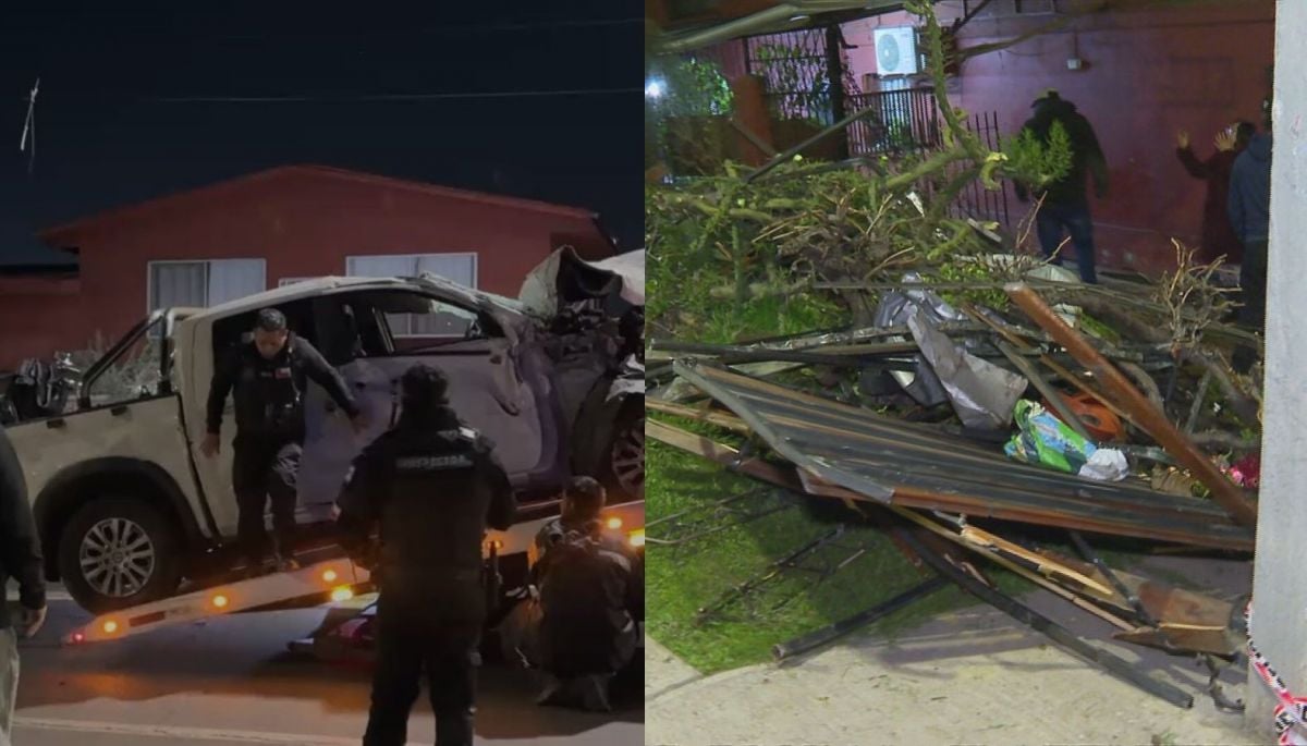 VIDEOS: El momento exacto en que camioneta chocó contra vivienda en Macul