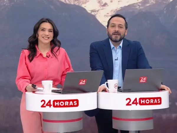 Valentina Reyes y Rafael Venegas en 24 Horas Tu Mañana.