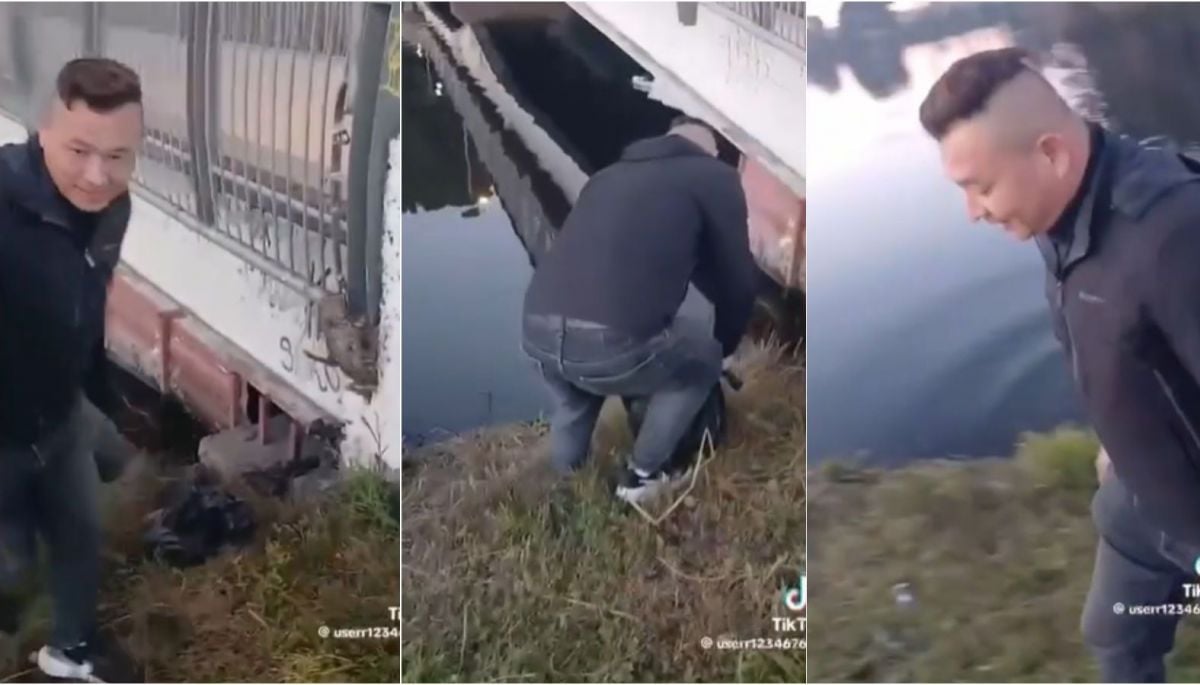 Está prohibido: indignación por sujeto grabado pescando en laguna de Concepción