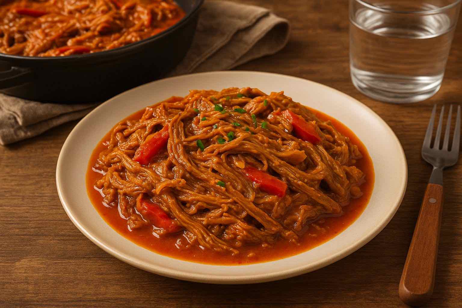 Carne mechada a la española