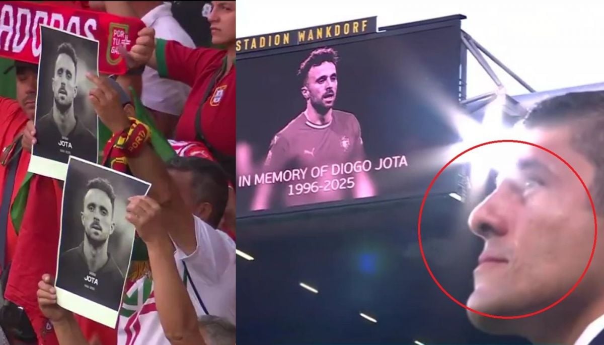 La dolorosa imagen del DT de Portugal en pleno minuto de silencio por Diogo Jota