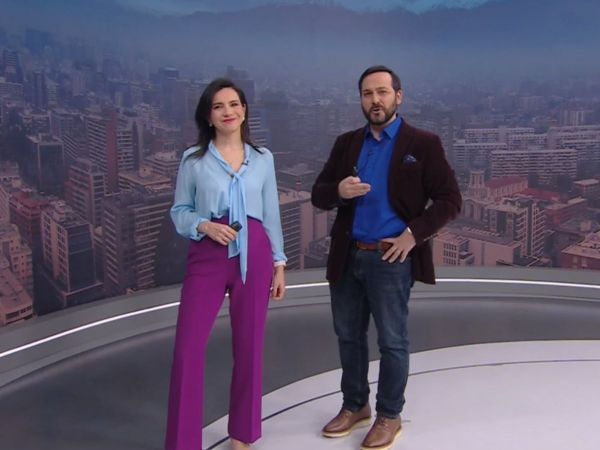 Valentina Reyes y Rafael Venegas en 24 Horas Tu Mañana.