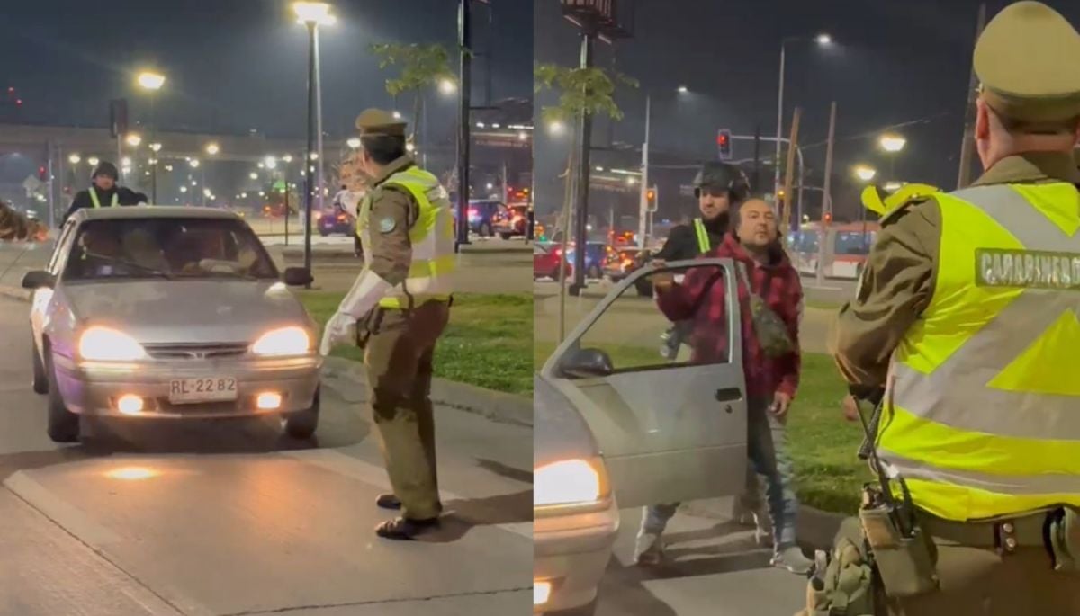 VIDEO | Conductor intenta evadir fiscalización policial en el eje de Departamental y Vicuña Mackenna