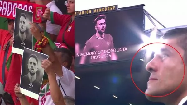 Francisco Neto se mostró muy emocionado durante el minuto de silencio en la Eurocopa femenina