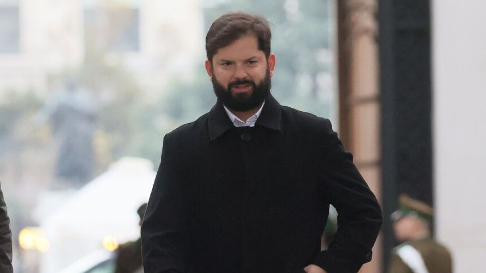 Presidente Gabriel Boric llegando a La Moneda