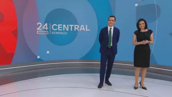 Andrés Vial y Valentina Reyes en 24 Horas Central Domingo