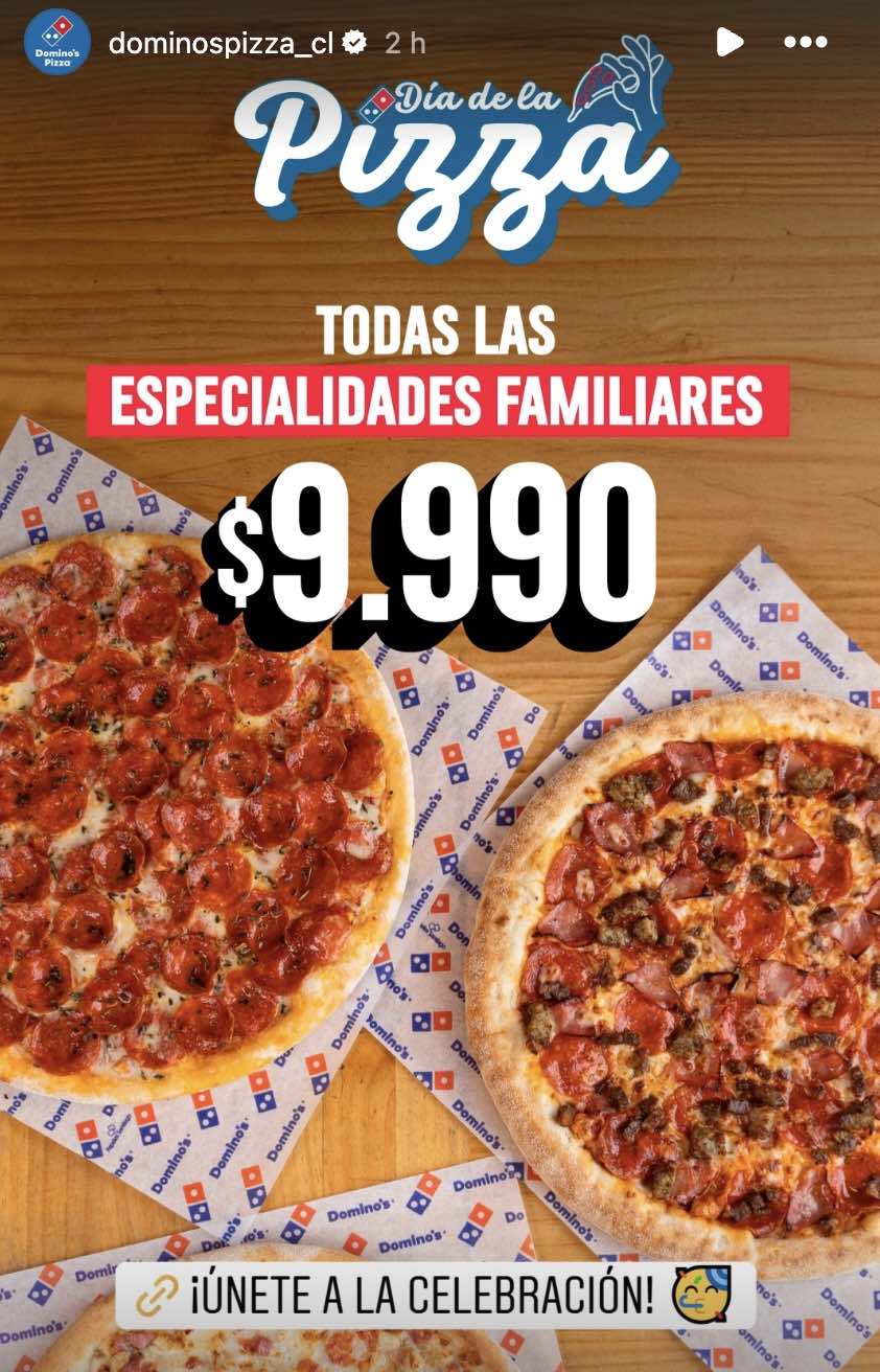 Dominó's pizza dia de la pizza promociones