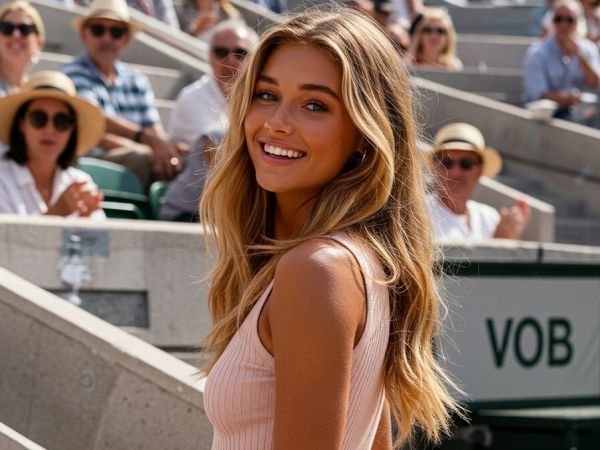 La modelo Mia Zelu causó furor con sus fotografías en Wimbledon