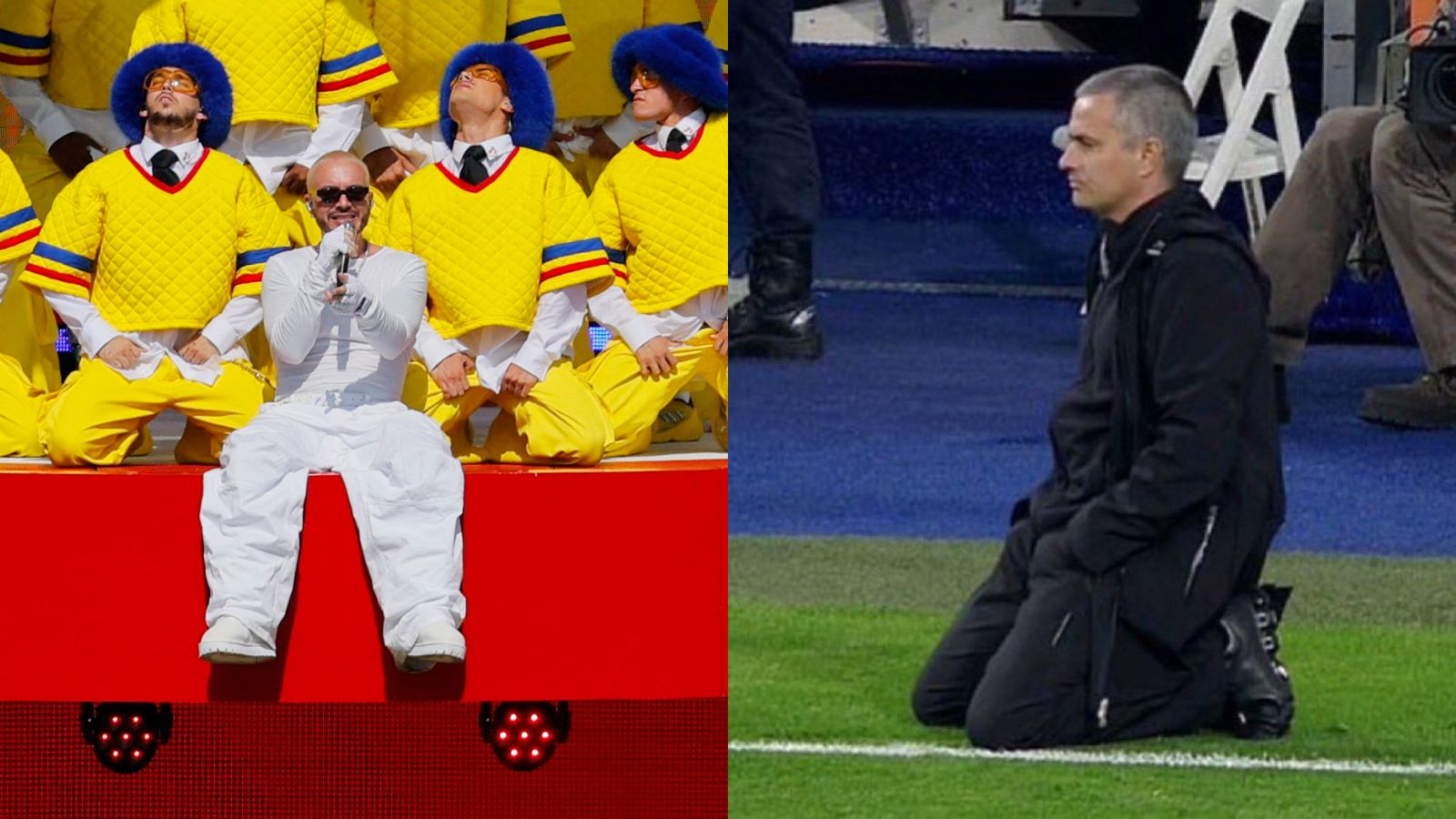 Show de JBalvin con un meme de José Mourinho