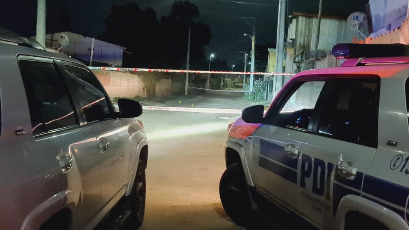 PDI trabajando en el asesinato en Puchuncaví