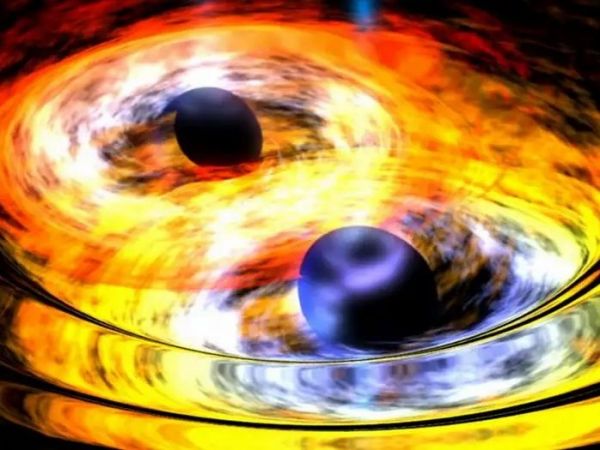 Fusión de dos agujeros negros