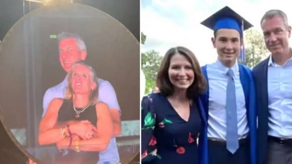 Así reaccionó la esposa del hombre que fue captado con otra mujer concierto de Coldplay