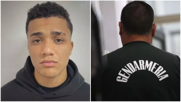 Carlos Mejía junto a imagen referencial de Gendarmería.