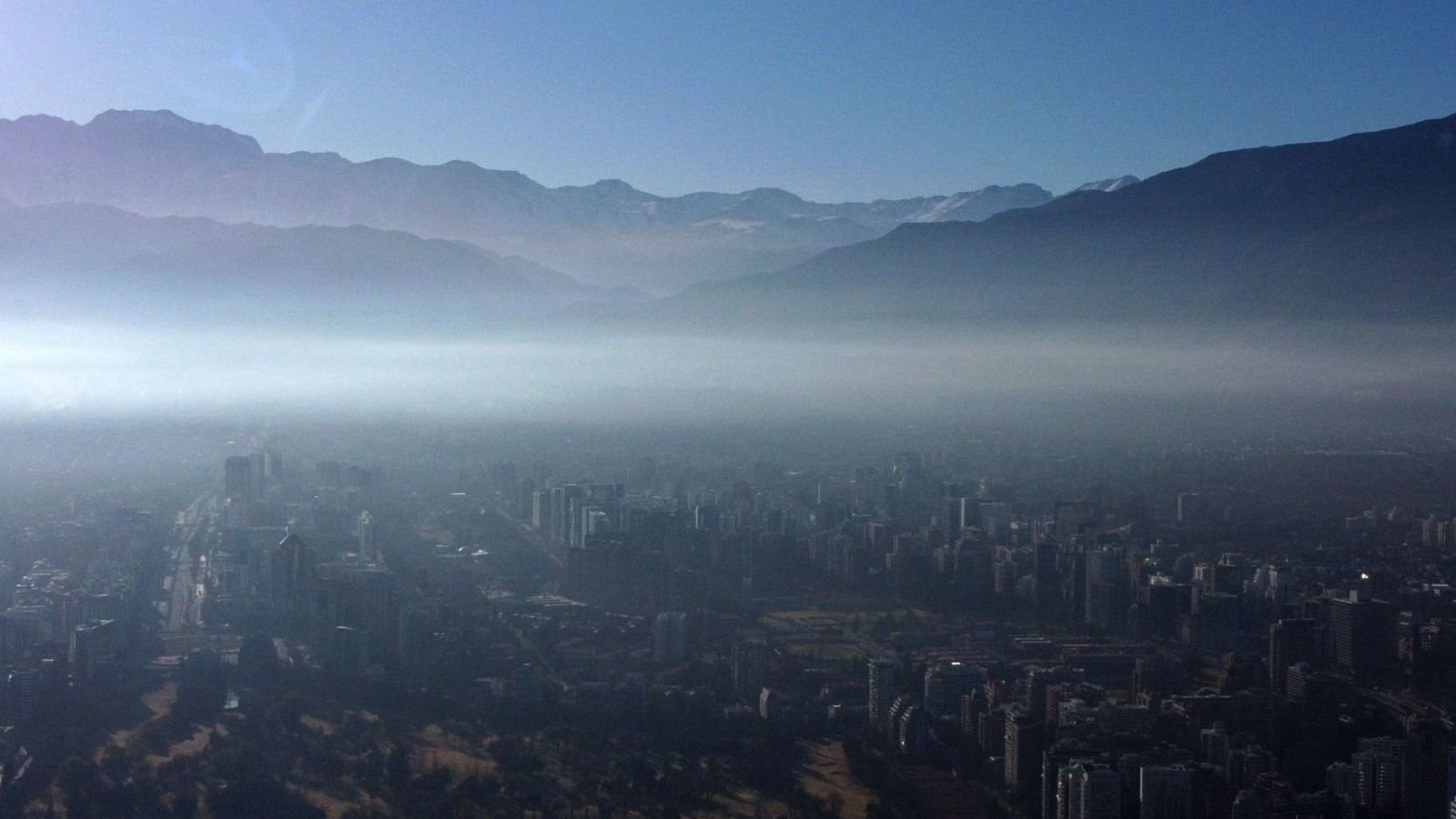 Contaminación del aire en Santiago.