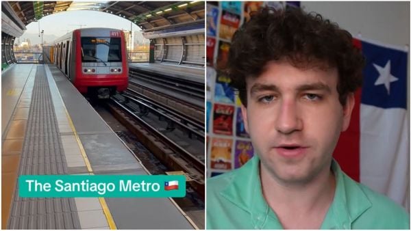 Metro de Santiago junto a influencer.