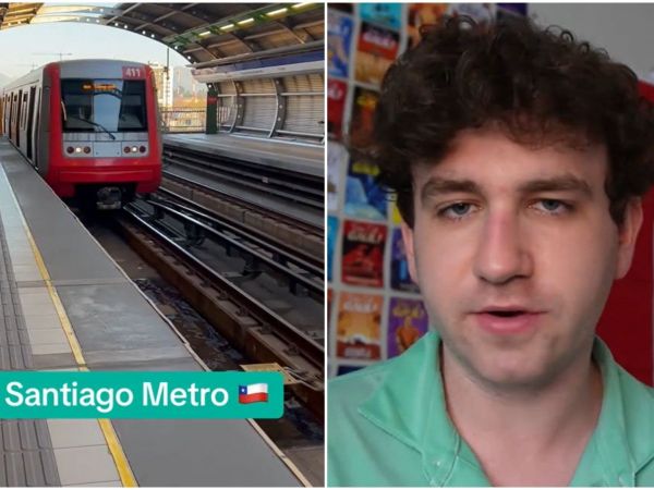 Metro de Santiago junto a influencer.