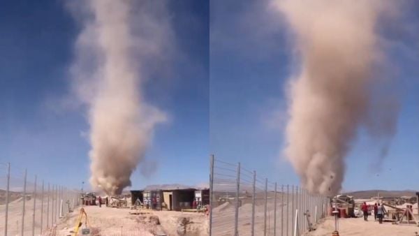 Remolino de polvo en Copiapó
