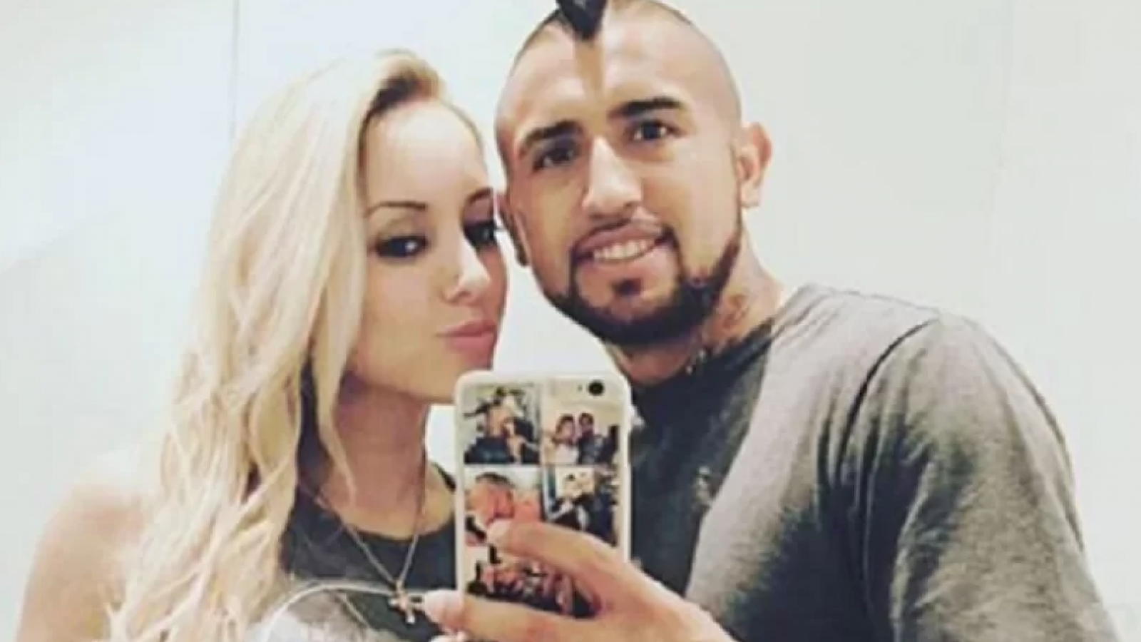 Arturo Vidal y Marité Matus