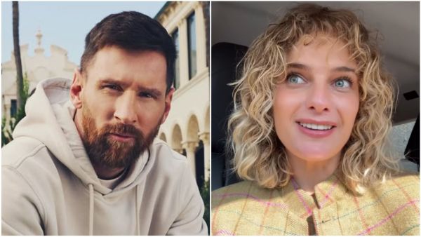 Josefina Montané y Lionel Messi