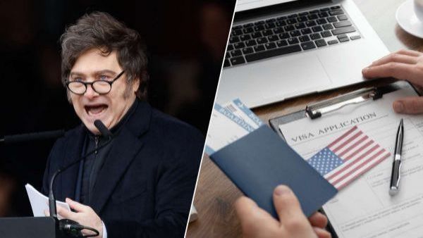Javier Milei y una visa estadounidense