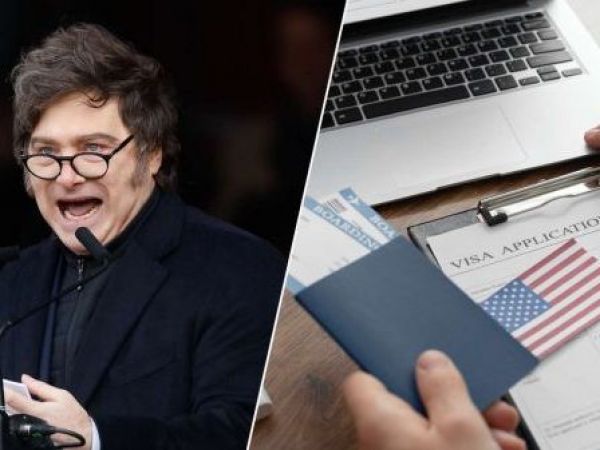 Javier Milei y una visa estadounidense