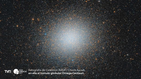 Telescopio observando Omega Centauri, cúmulo estelar masivo en la Vía Láctea estudiado por científicos chilenos.