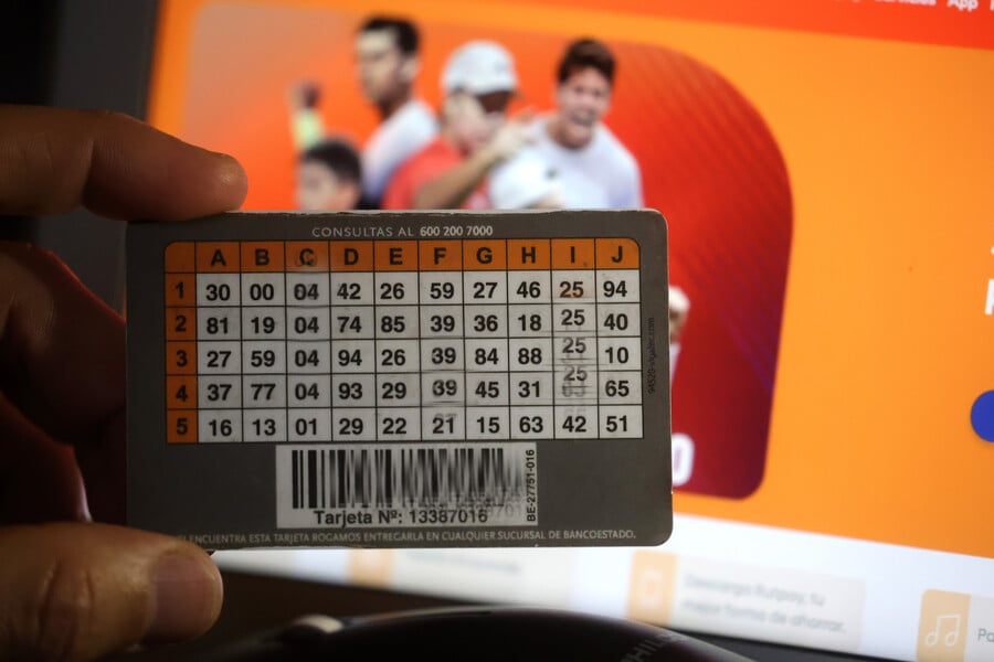 Tarjeta de coordenadas