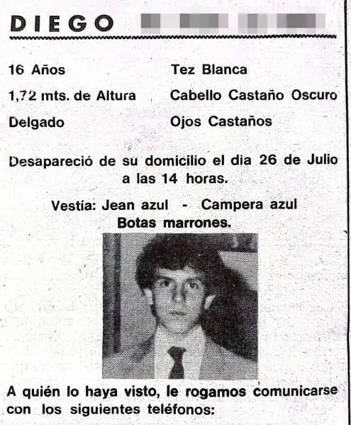 Desaparición de Diego