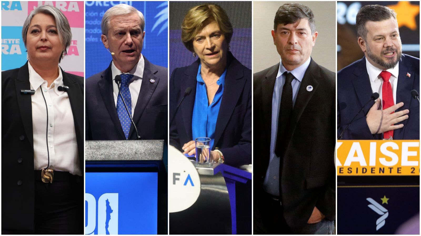 Jara, Kast, Matthei, Parisi, Kaiser