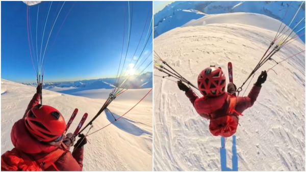 Deportista en cordillera Darwin