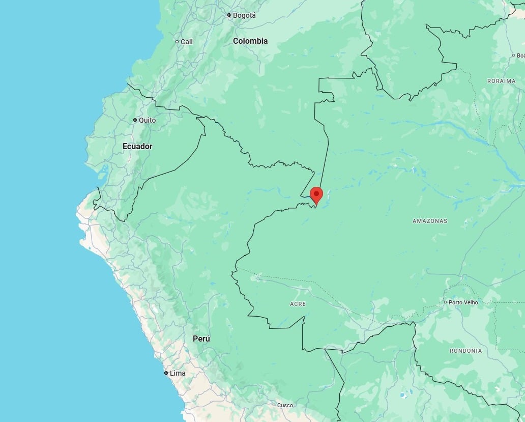 Mapa entre Colombia y Perú
