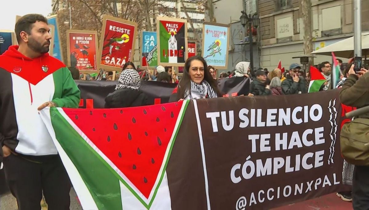 Comunidad palestina en Chile se manifiesta en denuncia por hambruna en Gaza