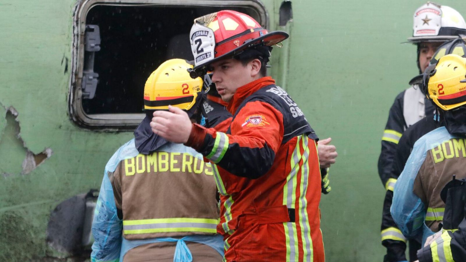 Bomberos en Salto del Laja