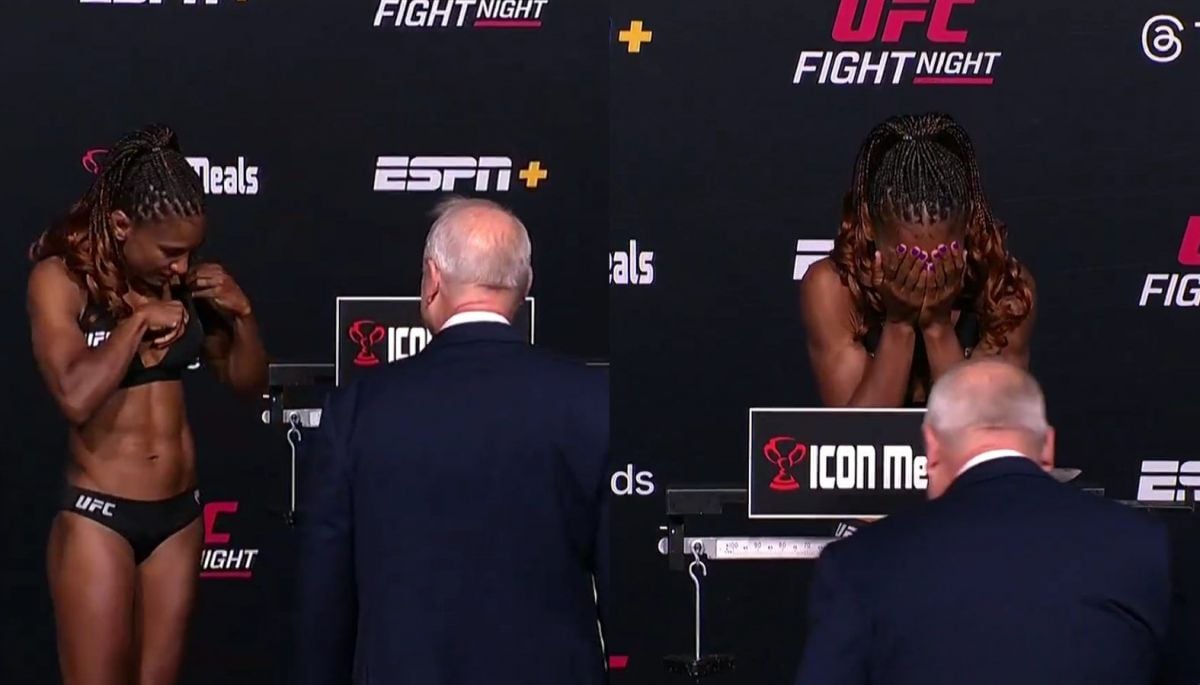 El incómodo momento que vivió estrella de la UFC durante el pesaje: 
