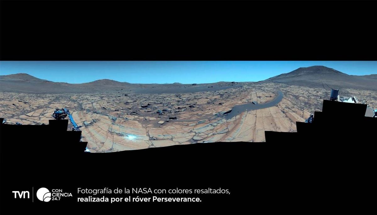 Róver Perseverance capta una sorprendente panorámica del cielo de Marte completamente despejado