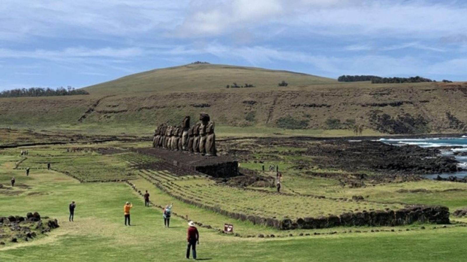 Moai en Ahu Tongariki en Rapa Nui