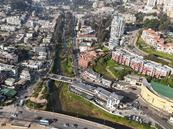 Vista del Humedal Urbano Estero Reñaca en Viña del Mar, recientemente declarado área protegida por el Ministerio del Medio Ambiente.