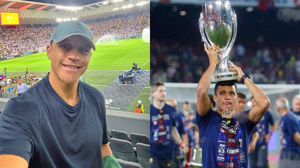 Alexis Sánchez en la Supercopa de Europa