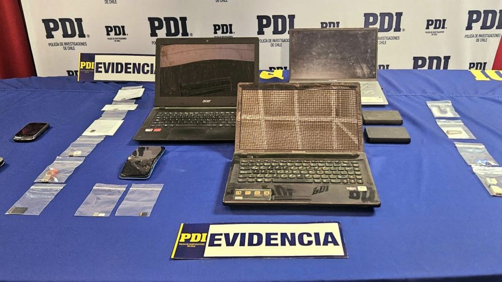 Computadores incautados por PDI