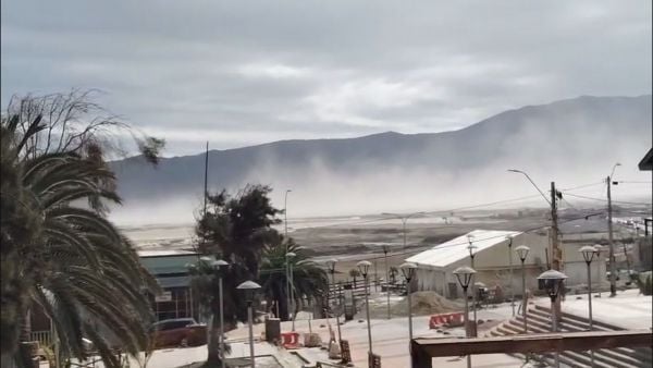 Nube de tierra en Copiapó