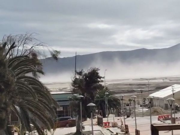 Nube de tierra en Copiapó