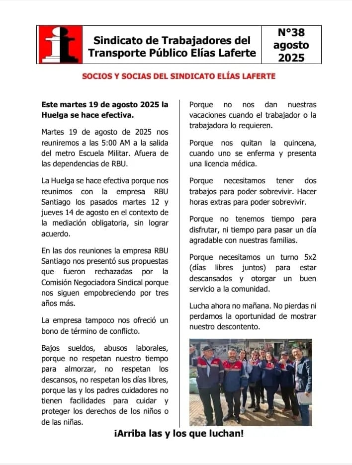Comunicado sindicato