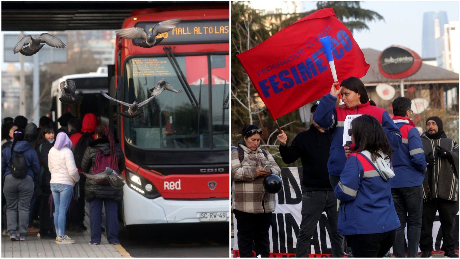 Huelga buses RED