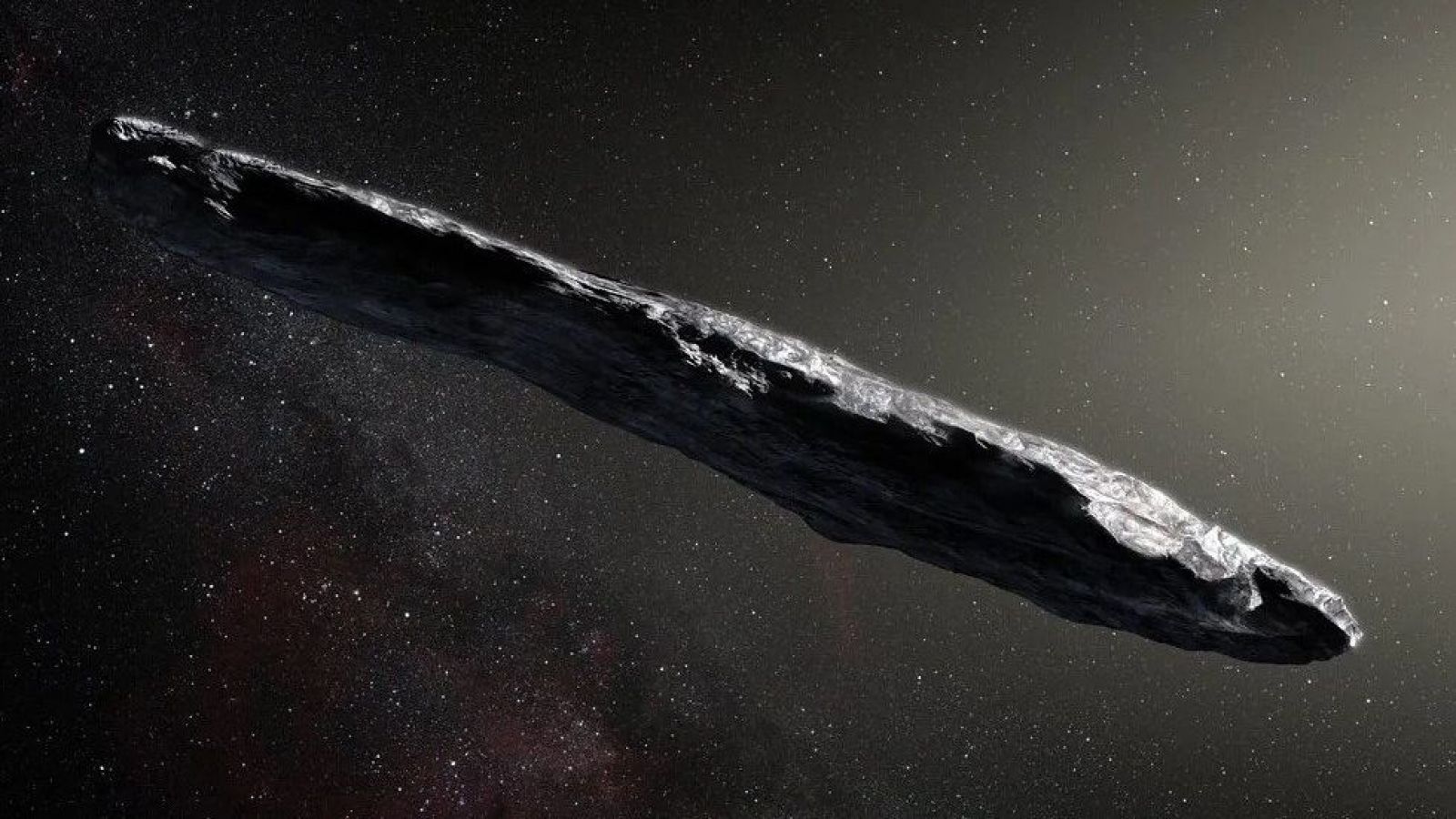 Concepción artística del objeto interestelar 1I/2017 U1 (‘Oumuamua) después de su descubrimiento en 2017