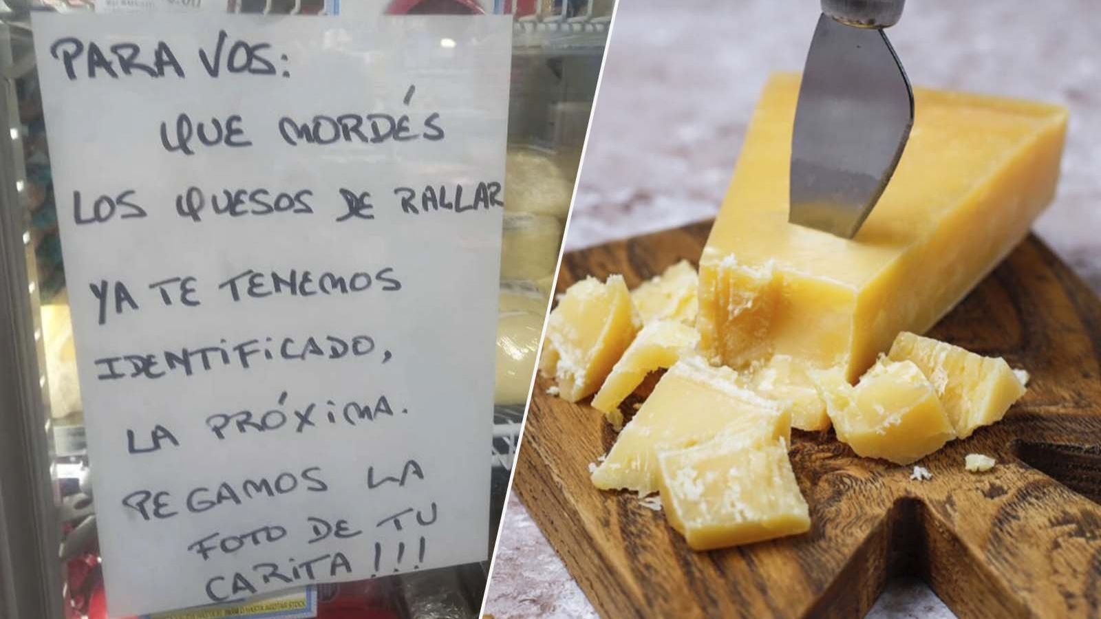 Hombre mordía queso en comercio de Argentina