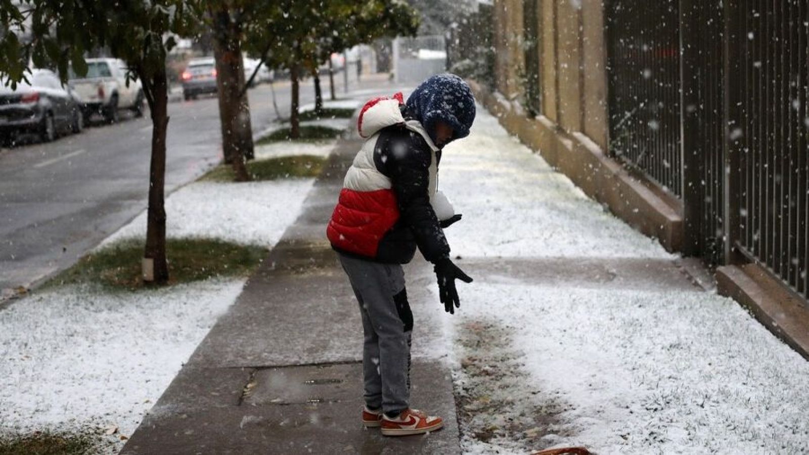 Nieve en Santiago