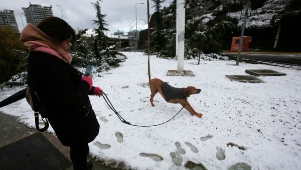 Nieve en Santiago