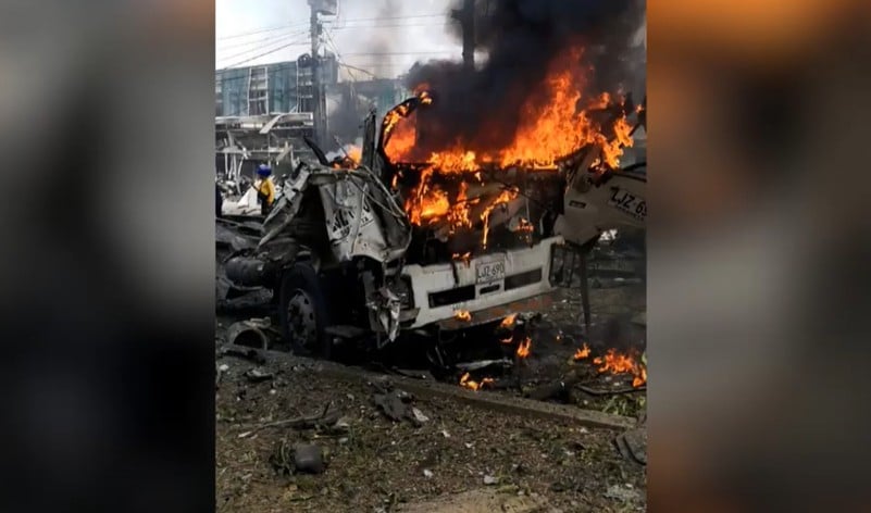 Camión bomba en Cali