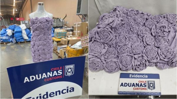 Vestido con cocaína encontrado por Aduana