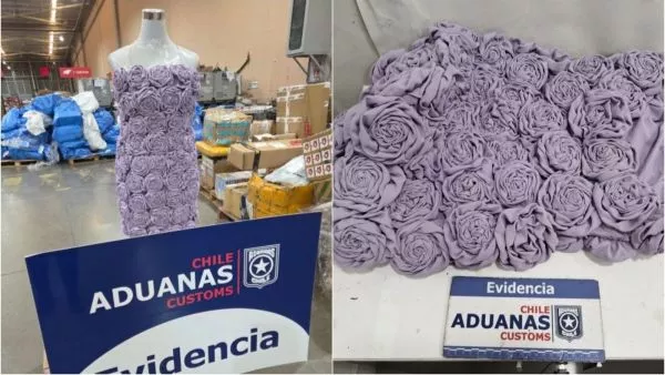 Vestido con cocaína encontrado por Aduana